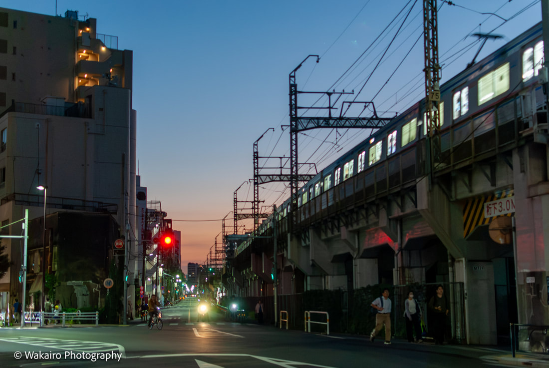 町屋の夕焼け