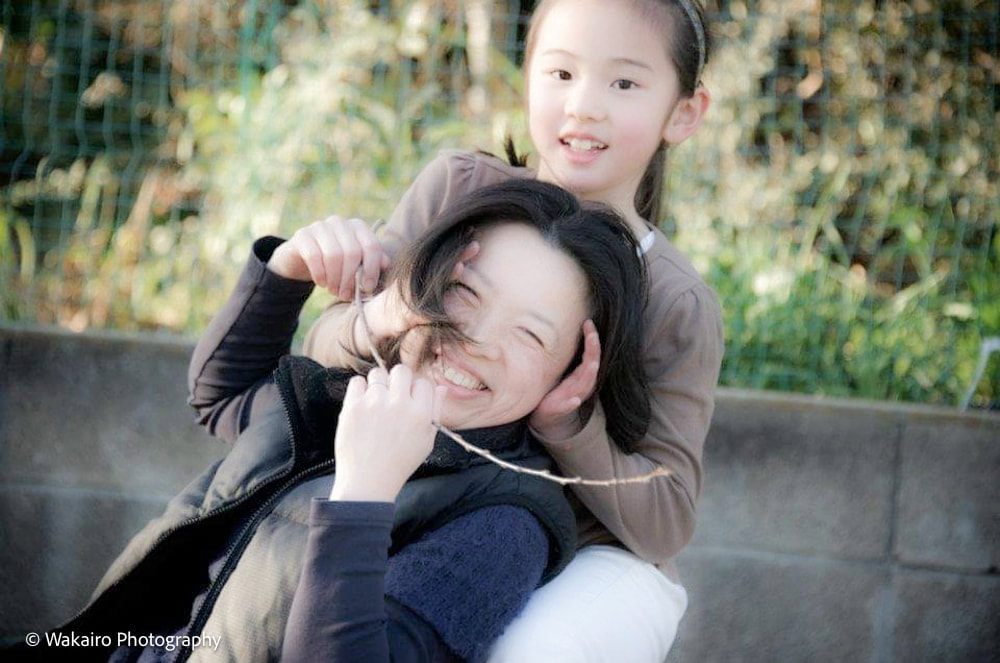 何気ない親子の写真撮影