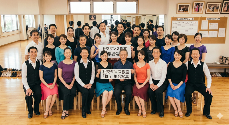 荒川区 社交ダンス教室 集合写真 写真撮影